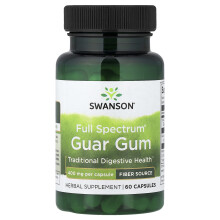 Swanson, Full Spectrum Guar Gum, 400 mg, 60 Capsules