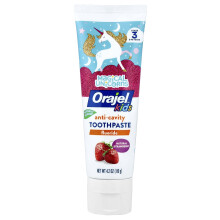 Orajel, Kids, Mermaid Anticavity Fluoride tandpasta, 2-10 Jaar, Natuurlijke Very Berry Strawberry, 4,2 oz (119 g)