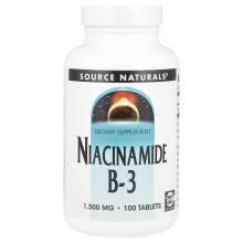 Source Naturals, Niacynamid B-3, 1,500 mg, 100 Tablet