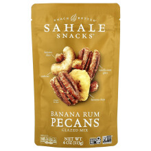 Sahale Snacks, Geglazuurde Mix, Bananen Rum Pecans, 4 oz (113 g)