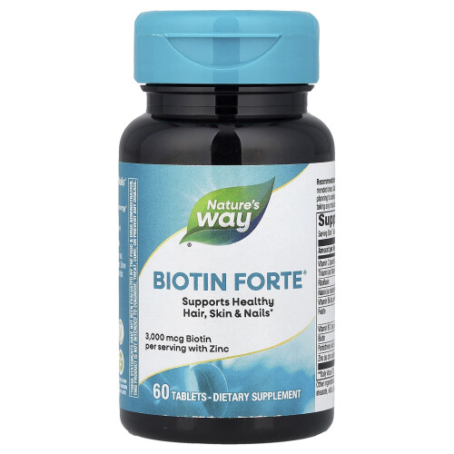 Nature's Way, Biotin Forte s cíniem, 60 Tablets