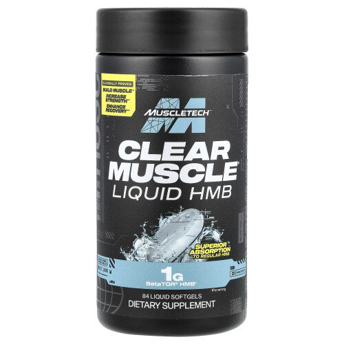 Muscletech Clear Muscle, Ácido HMB Libre, 84 Softgels Líquidos