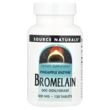 Source Naturals, Bromelin 600 GDU/g, 120 Tabletter