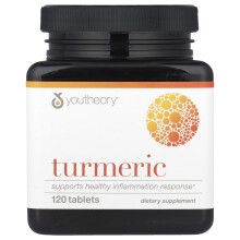 Youtheory, Kurkuma, 120 tabletek