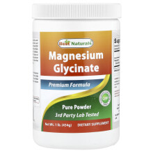 Best Naturals, Polvere di Magnesio Glicinato, 1 lb (454 g)