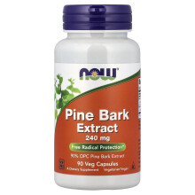 NOW Foods, Pijnbomen-extract, 240 mg, 90 plantaardige capsules