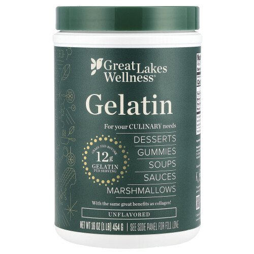 Great Lakes Wellness, Γελατίνη Βοείου Βόδινο, Ασυνέπεια, 16 oz (454 g)