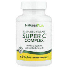 NaturesPlus, Sustained Release Super C Komplex, 60 Tabletiek