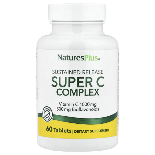 NaturesPlus, Langsames Freisetzende Super C-Komplex, 60 Tabletten