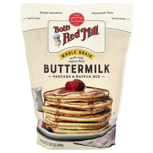 Bob's Red Mill, Χύμα Μανιταριού και Κέικ, Πλήρες Σιτάρι, 24 oz (680 g)