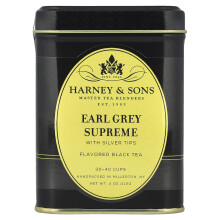 Harney & Sons, Black Tea, Earl Grey Supreme met Zilveren Tips, 4 oz (112 g)