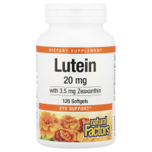 Natural Factors, Luteïne, 20 mg, 120 Softgels