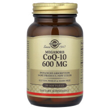 Solgar, Megasorb CoQ-10, 600 mg, 30 Gel di Soia