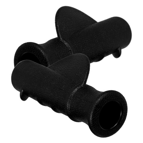 6Pcs Ergonomic Black Plastic Handle Covers for Wheelchair Walkers 1