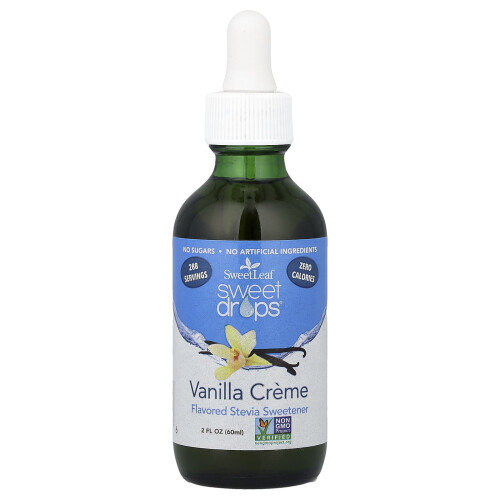 SweetLeaf Stevia, Gotas Doces, Creme de Vanilla, 2 fl oz (60 ml)