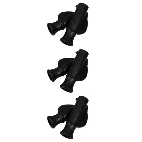 6Pcs Ergonomic Black Plastic Handle Covers for Wheelchair Walkers 2