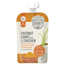 Serenity Kids, Curry di Coco con Pollo con Patata Dolce, Peperone Rosso & Crema di Coco, 6+ Mes, 3.5 oz (99 g)
