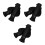6Pcs Ergonomic Black Plastic Handle Covers for Wheelchair Walkers 9