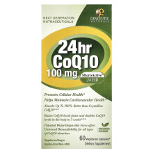 Genceutic Naturals, 24hodinový CoQ10, 100 mg, 60 Vegetariánských Kapslí