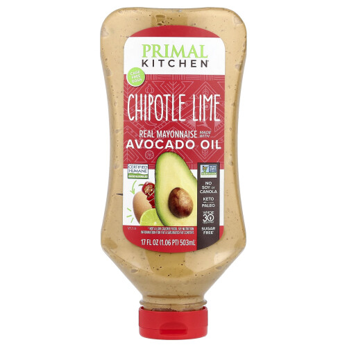 Primal Kitchen, Αληθινή Μαγιονέζα Κατασκευασμένη Με Αβοκάντο Ολί, Chipotle Lime, 17 fl oz (503 ml)