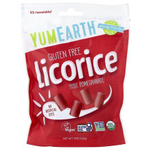 YumEarth, Glutenvrije Licorice, Pomegranate, 5 oz (142 g)