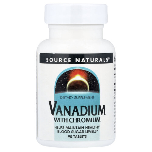 Χρωμίου με Βανάντιο από Source Naturals, 90 Πιλάκια