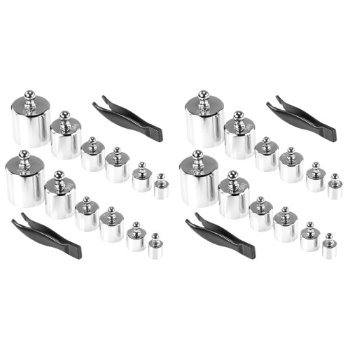 4Sets Silver Steel Scale Weights Kit for Accurate Pocket and Lab Use 1