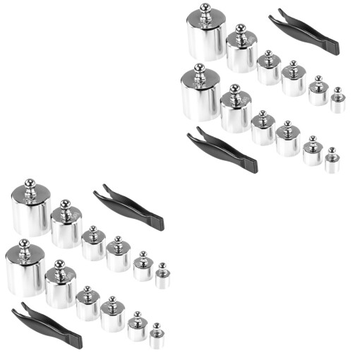 4Sets Silver Steel Scale Weights Kit for Accurate Pocket and Lab Use 2