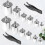 4Sets Silver Steel Scale Weights Kit for Accurate Pocket and Lab Use 8