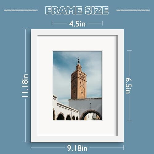 8x10 Schwarze Bilderrahmen, 9er-Set – Passend für 5x7 mit Passepartout oder 2