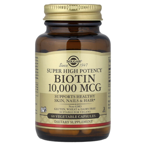 Solgar Σολγκαρ, Υψηλή Αυτονομία Βιοτίνης, 10.000 mcg, 60 Βοτανικά Φύλλα