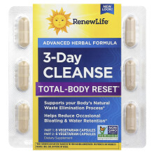 Renew Life, 3-Denní Čistící Kurz, 12 Vegetariánských Kapslí