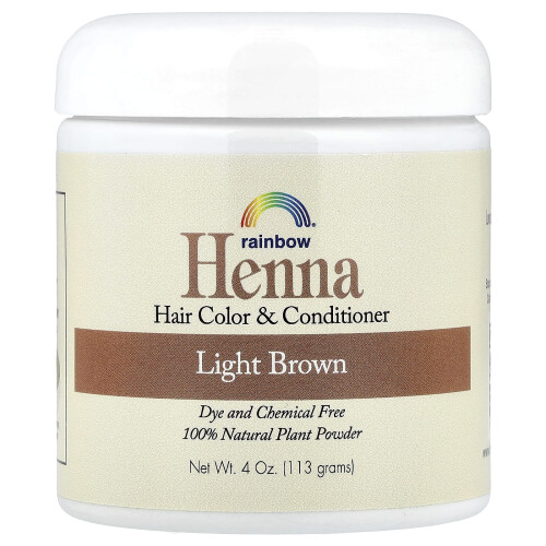 Rainbow Research, Henna, Χρώμα Μαλλιών και Κοντιόνερ, Light Brown, 4 oz (113 g)