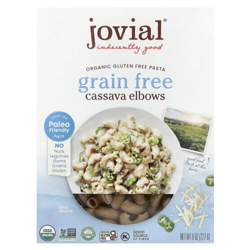 Jovial, Οργανική Grain Free Παστα, Cassava Elbows, 8 oz (227 g)