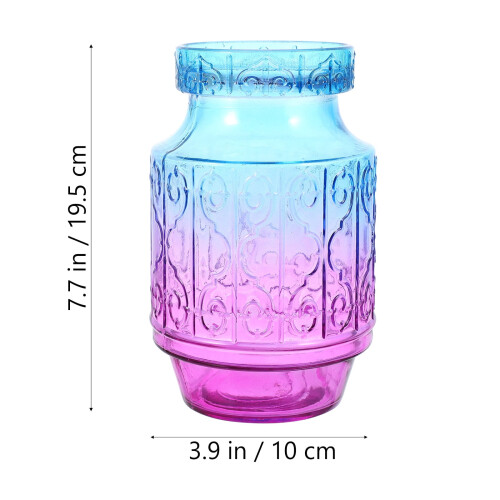 OUNONA Preget glassvase 19,5 cm 1