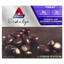 Atkins, Endulge, Amendoins Cobertos de Chocolate, 5 Embalagens, 1 oz (28 g) Cada