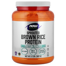 NOW Foods, Sport, Proteina di Riso Marrone Sproutato in Polvere, Puramente Senza Gusto, 2 libbre (907 g)