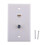 2Pieces Coaxial F Connector Network Plate Socket Outlet 4