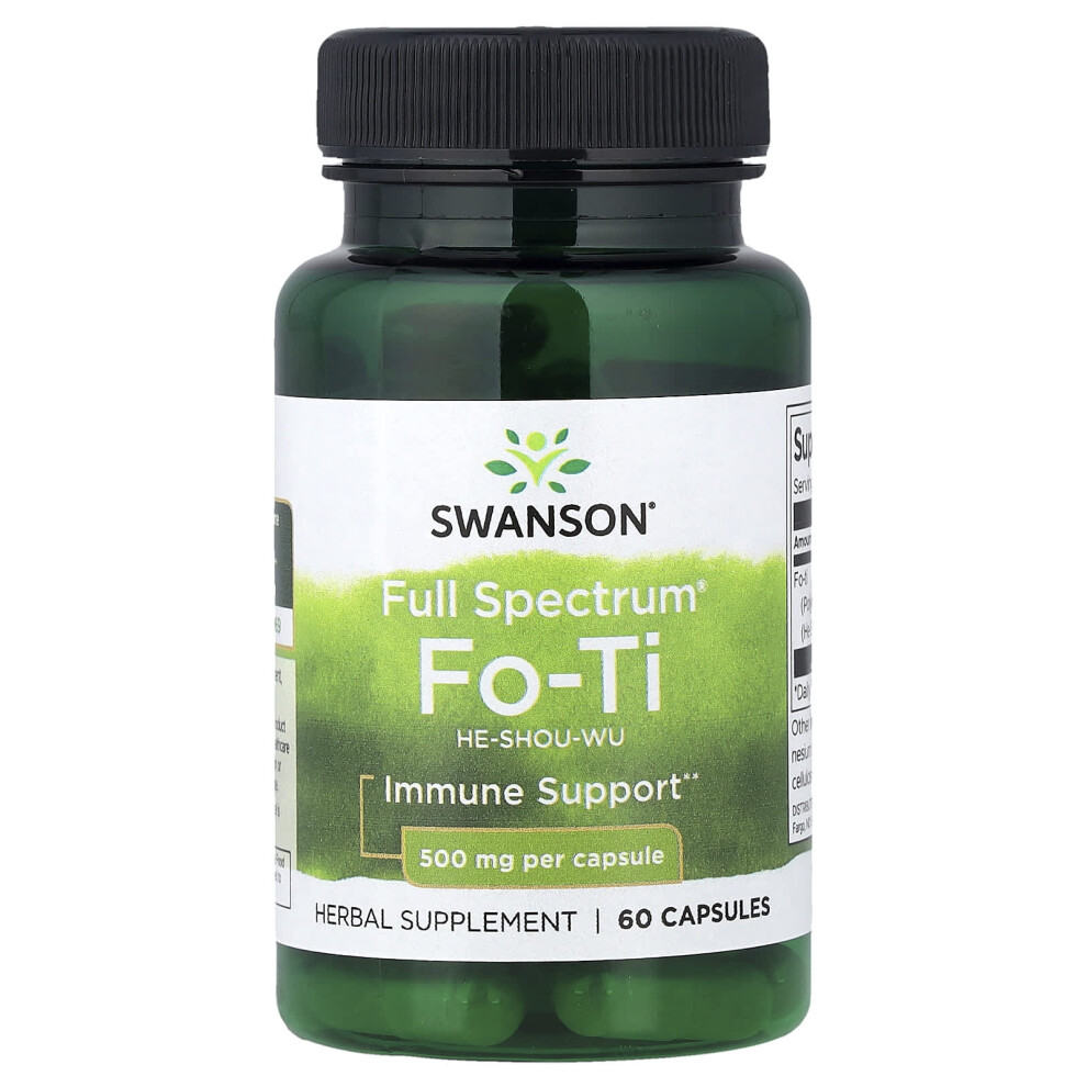 Swanson Full Spectrum Fo-Ti, 500Mg - 60 Caps