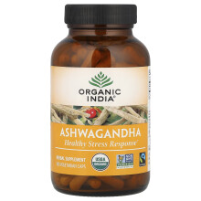 Organic India, Ashwagandha, 180 Vegetariska Kapslar