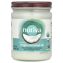 Nutiva, Ökógi Virgin Kókuszolaj, 14 fl oz (414 ml)