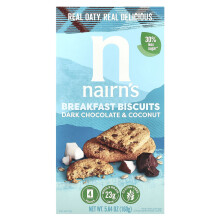 Nairn's, Ranné Oatové Biskvity, Dark Chocolate & Coconut, 5,64 oz (160 g)