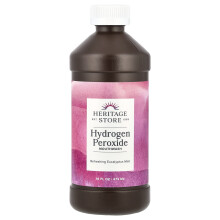 Hidróxido de Hidrogênio de Lavar a Boca da Heritage Store, Refreshing Eucalipto Menta, 16 fl oz (473 ml)