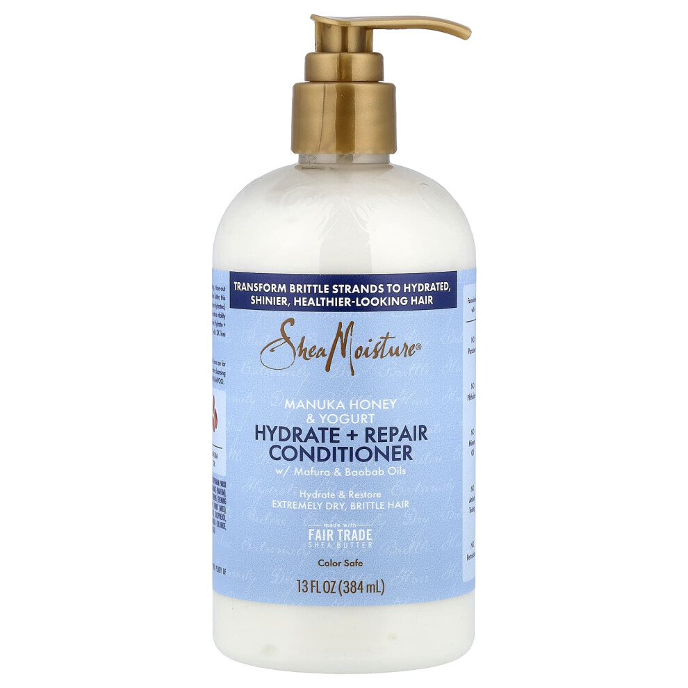 Sheamoisture Shea Moisture Manuka Honey & Yogurt Hydrate + Repair Conditioner 13 Oz / 384 Ml - For Dry, Damaged & Frizzy Hair
