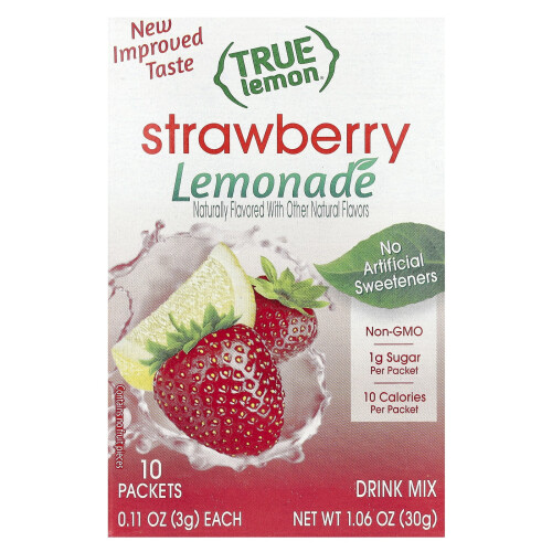 True Citrus, True Λεμόνι, Στρόγγυλη Λεμόνι, 10 Πακέτα, 0.11 oz (3 g) Κάθε
