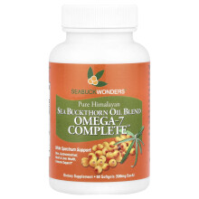 SeaBuckWonders, Omega-7 Complete, Meer-Eichblättröl-Blend, 500 mg, 60 Weichgel