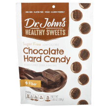 Dr. John's Healthy Sweets, Chocolade Harde Candy, + Fiber, Suikervrij, 3.85 oz (109 g)