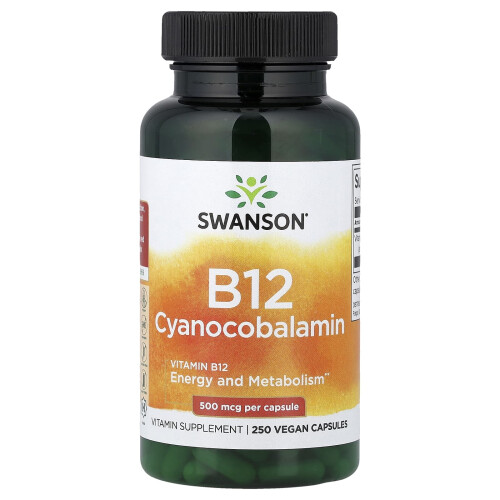 Swanson, Witamina B12, 500 mcg, 260 Kapsułek