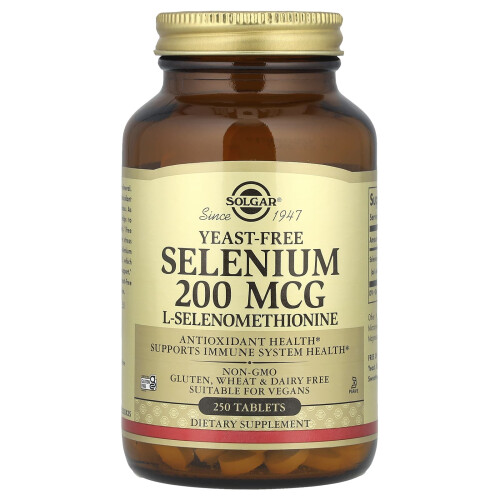 Solgar Solgar, Selenium, Jodiumvrij, 200 mcg, 250 Tablets