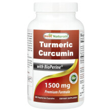 Best Naturals, Kurkuma Curcumin Med BioPerine, 180 Vegetariska Kapslar